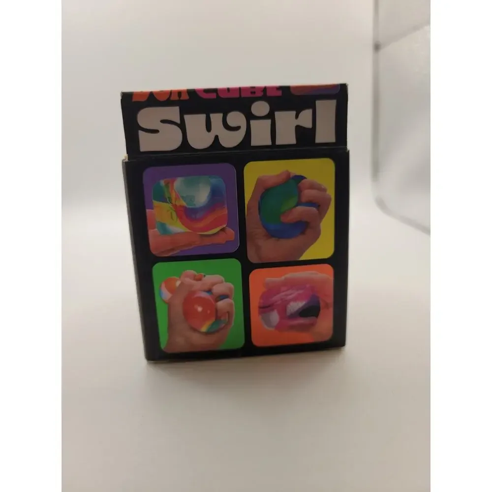 Schylling NeeDoh Nice Cube Swirl Squish Toy Purple Nee Foh Fidget